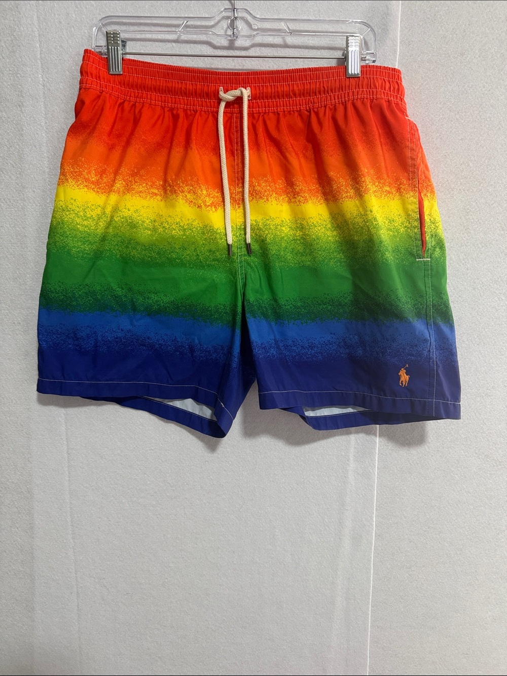 Polo by Ralph Lauren Rainbow Gradient Swim Trunks - Red/Orange/Yellow/Green/Blue